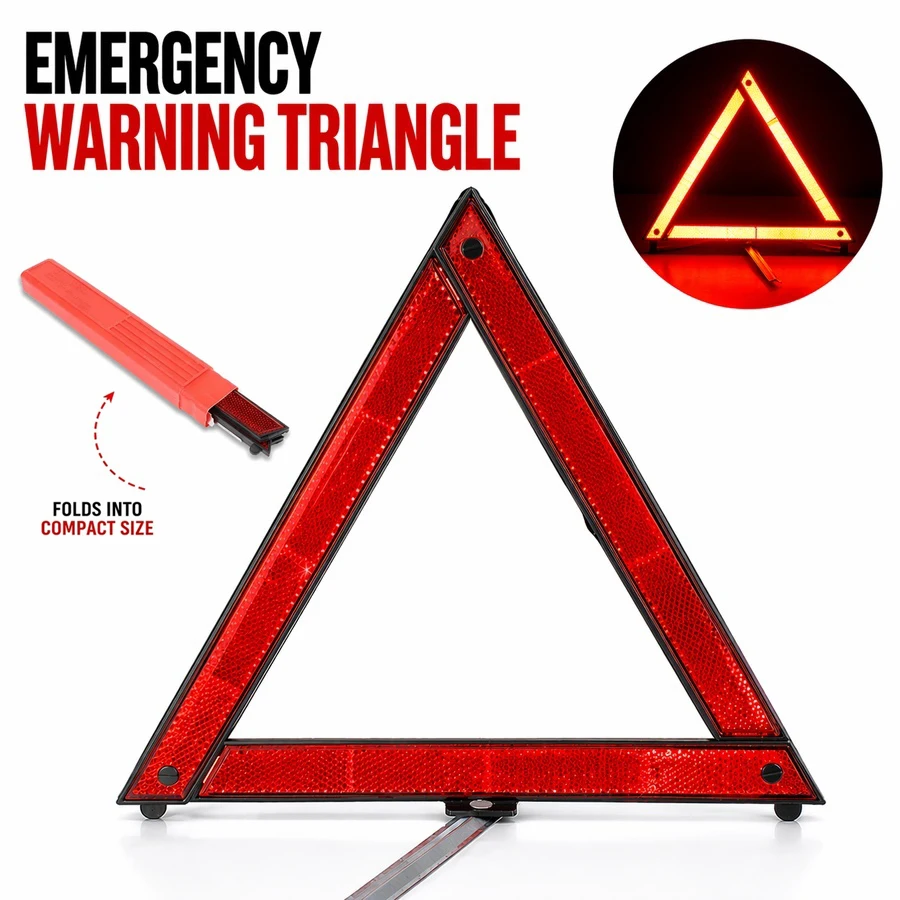 Emergency Exit Sign - 車用三脚折りたたみ式停止標識反射板赤色反射緊急故障三角形警告三角形安全危険車アクセサリー