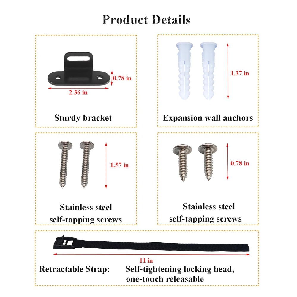 Earthquake Anchor Strap - 簡単設置の耐震家具アンカー 調整可能なユニセックス耐震家具安全キット ユニバーサルウォールアンカー安全装置