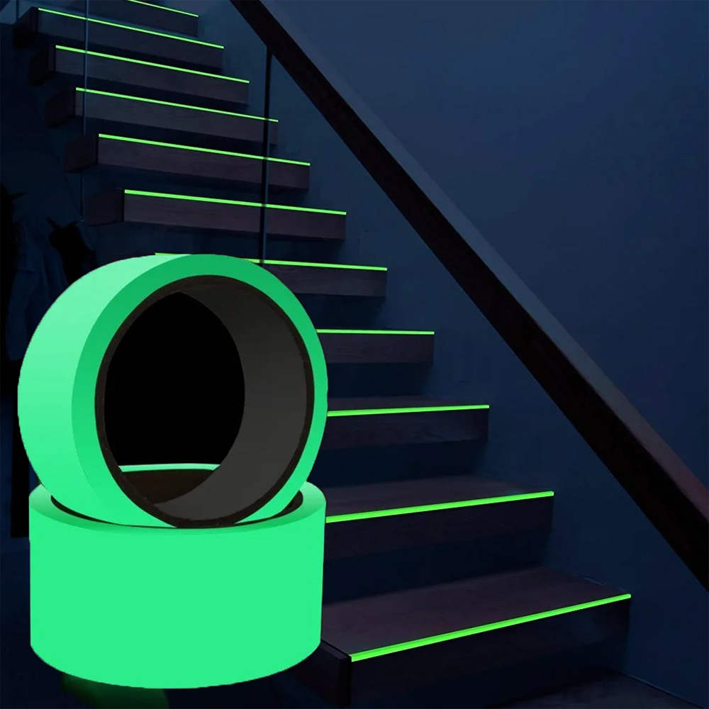 Emergency Exit Sign - 暗闇で光るテープ、発光緊急用蓄光ステッカー、安全脱出用マーカー、階段、出口標識
