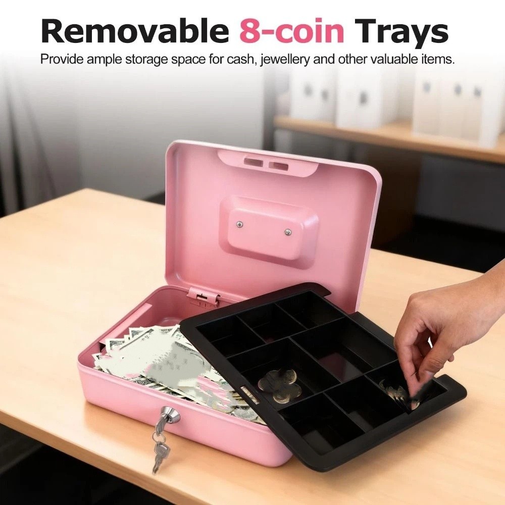 Lockbox Key Secure - セキュリティボックス ミニサイズ ポータブルキーセーフ キー付き キーロック式 コインボックス