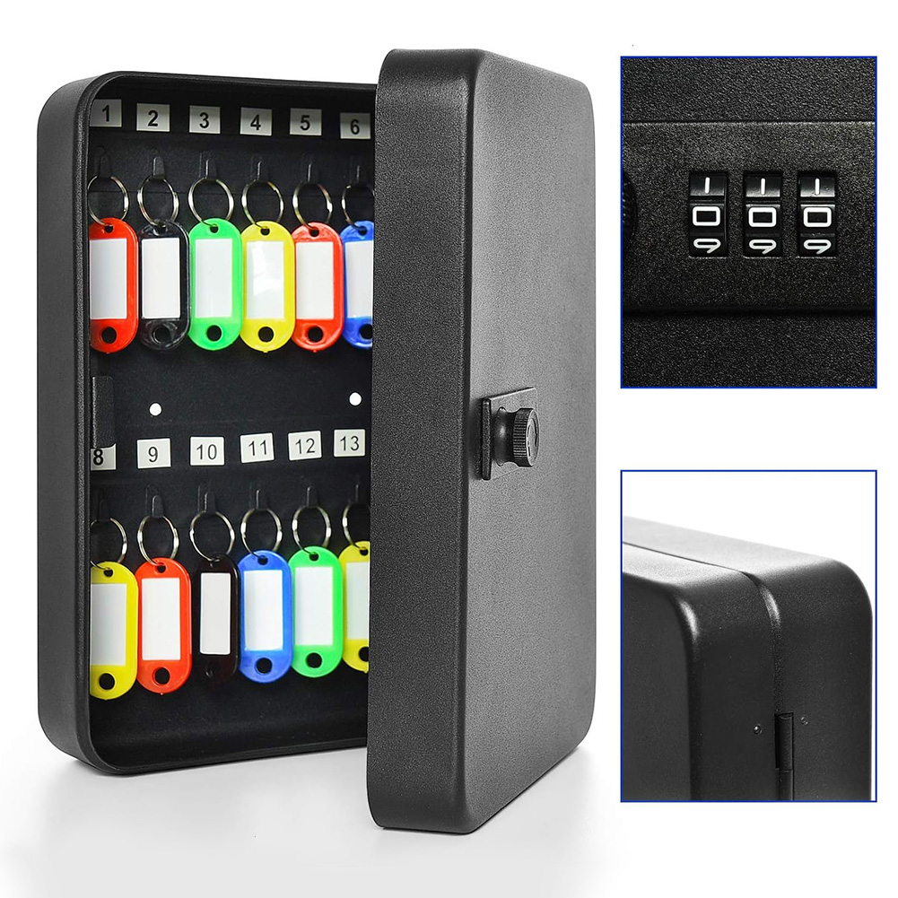 Lockbox Key Secure - コンビネーションウォールキーキャビネット,ロックキーボックス,コードロック,セキュリティロックボックス,20フック