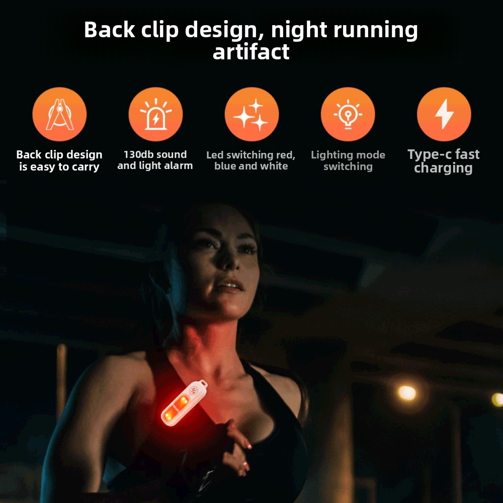 Personal Alarm Keychain - 130dB 夜間ランニング安全警告灯 LEDライト キーホルダー付き 安全音 パーソナルアラーム