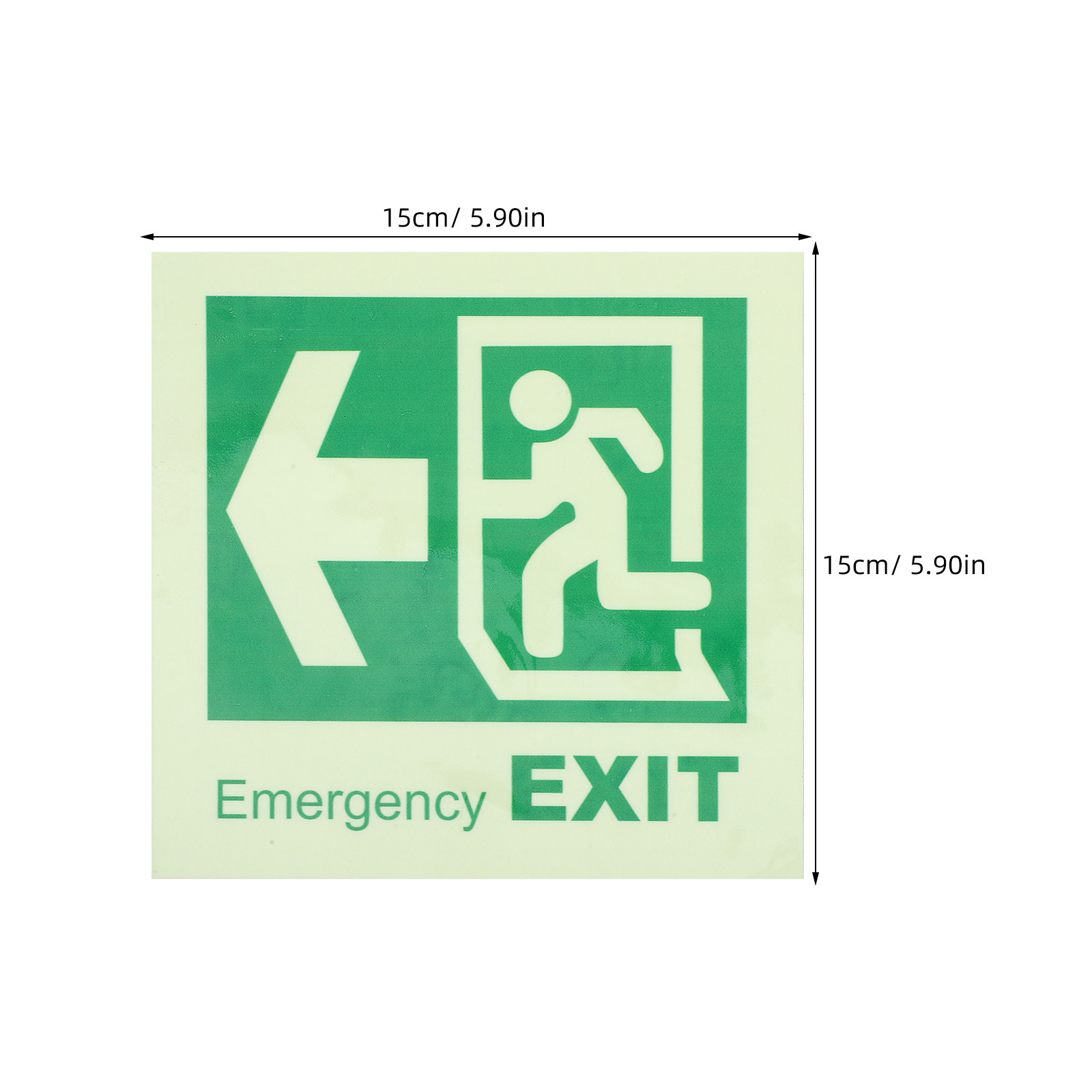 自己粘着性発光緊急避難口標識、暗闇で光る床用ステッカー（モー - Emergency Exit Sign のレビューと価格