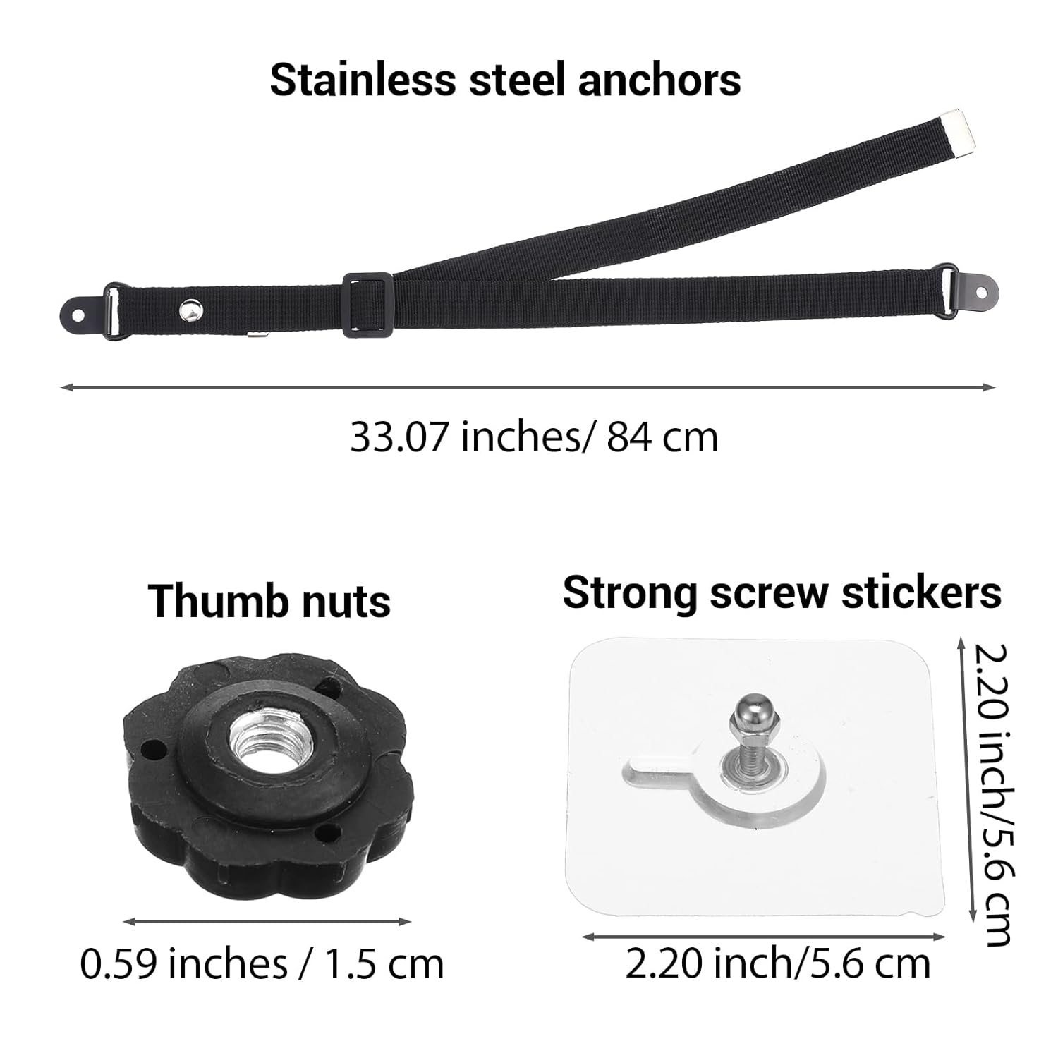 調節可能なテレビ安全ストラップ、穴あけ不要の接着式家具固定具 - Earthquake Anchor Strap のレビューと価格