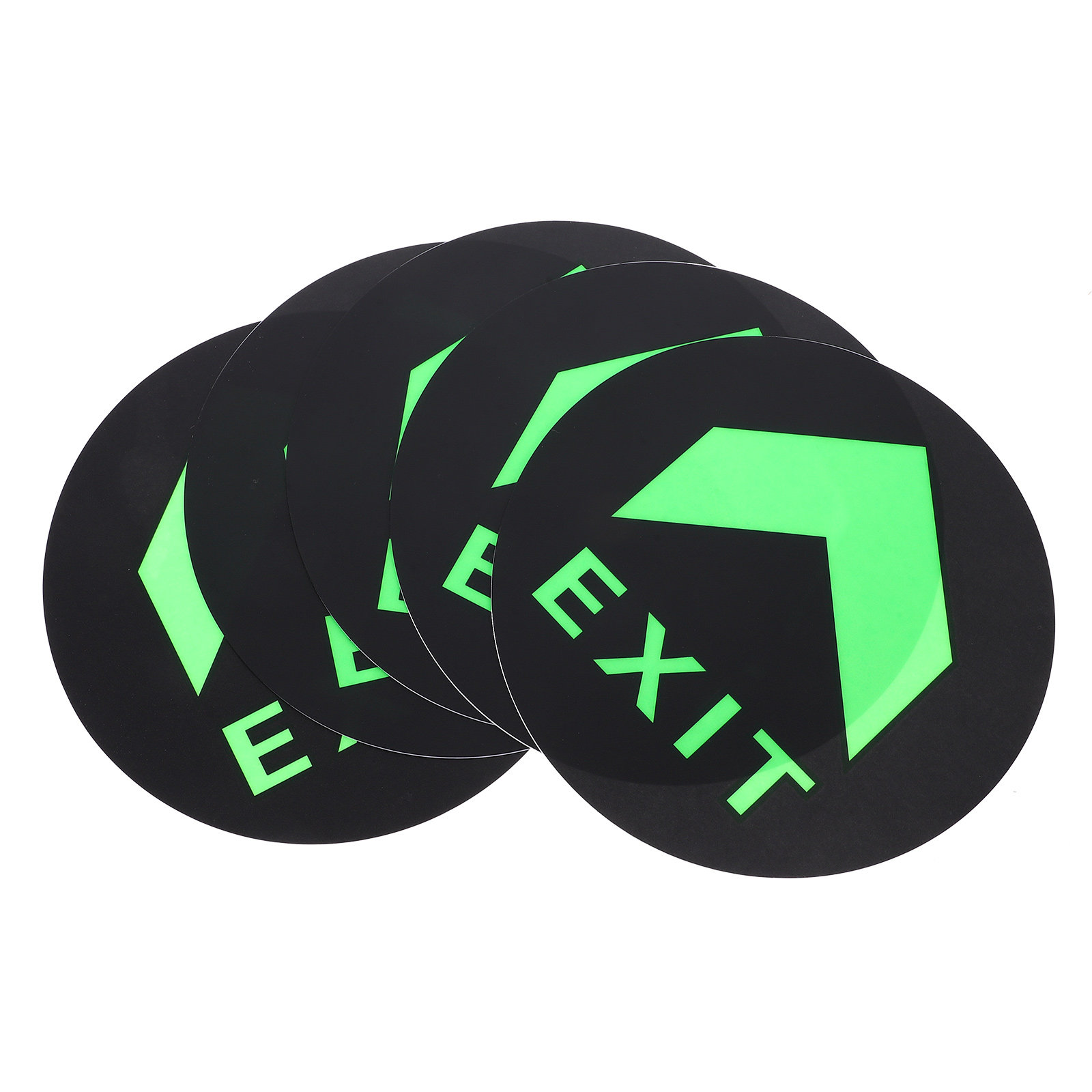 5枚組 夜間発光式避難指示標識 フロアステッカー 緊急避難方 - Emergency Exit Sign のレビューと価格