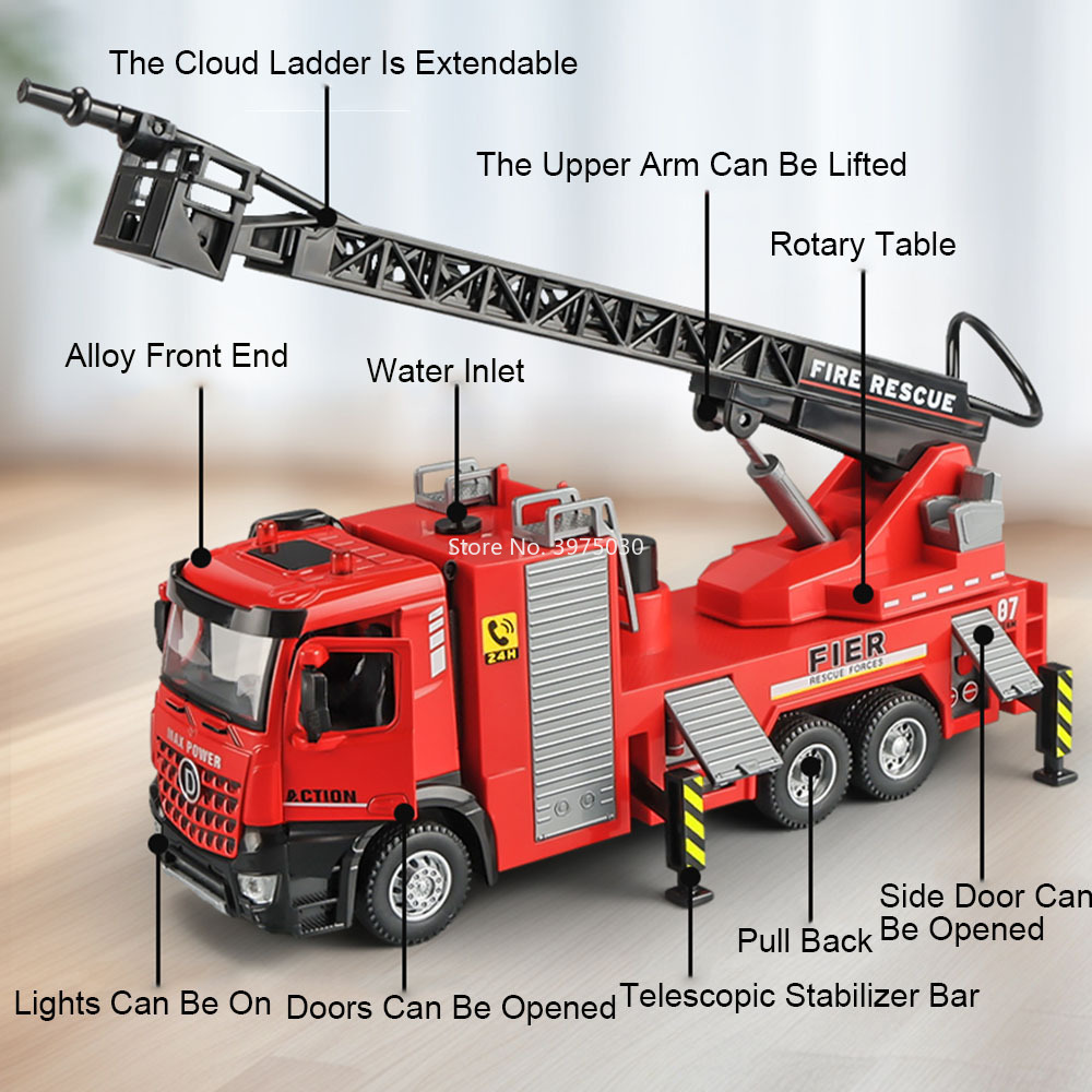 1:32 スケール消防車モデルカーおもちゃ合金ダイキャストラ - Fire Escape Ladder のレビューと価格