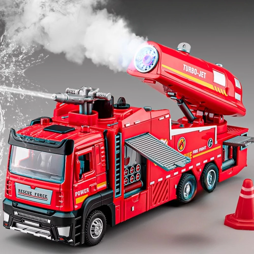 1:32 スケール水スプレー消防車モデルはしごトラックおもち - Fire Escape Ladder のレビューと価格