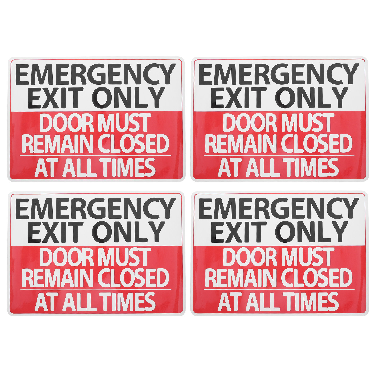 4枚入り 緊急出口サインステッカー 強力粘着 緊急安全避難口 - Emergency Exit Sign のレビューと価格