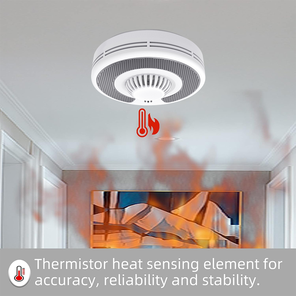 ワイヤレス連動(433MHz)+Tuya(2.4GHz) 煙 - Smoke Detector Interconnected のレビューと価格
