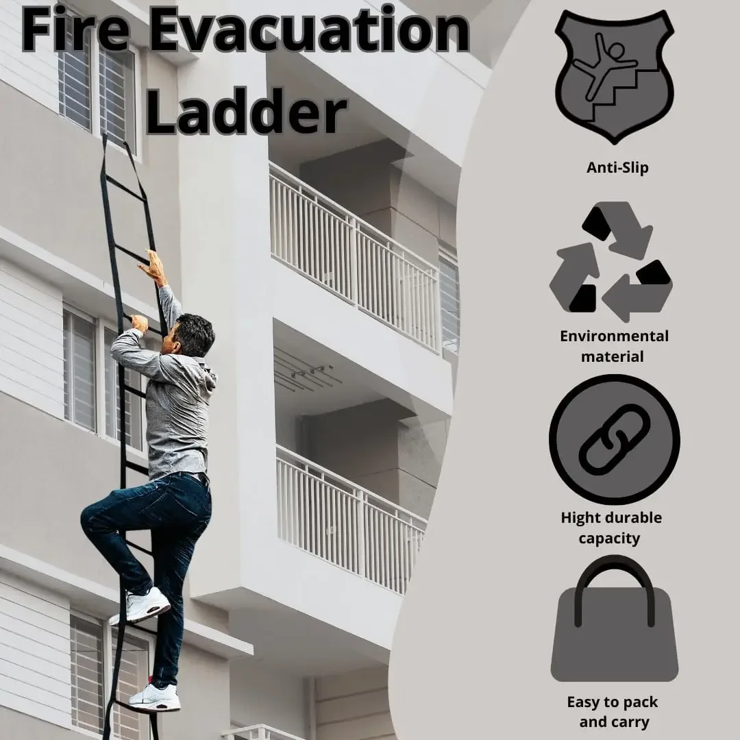 再利用可能な避難用はしご 3階建て 24フィート |   ア - Fire Escape Ladder のレビューと価格