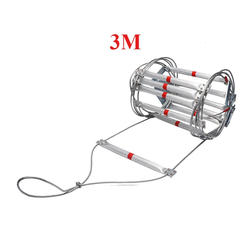耐久性のある3Mソフトロープはしご 家庭用ワイヤーロープ ア - Fire Escape Ladder のレビューと価格