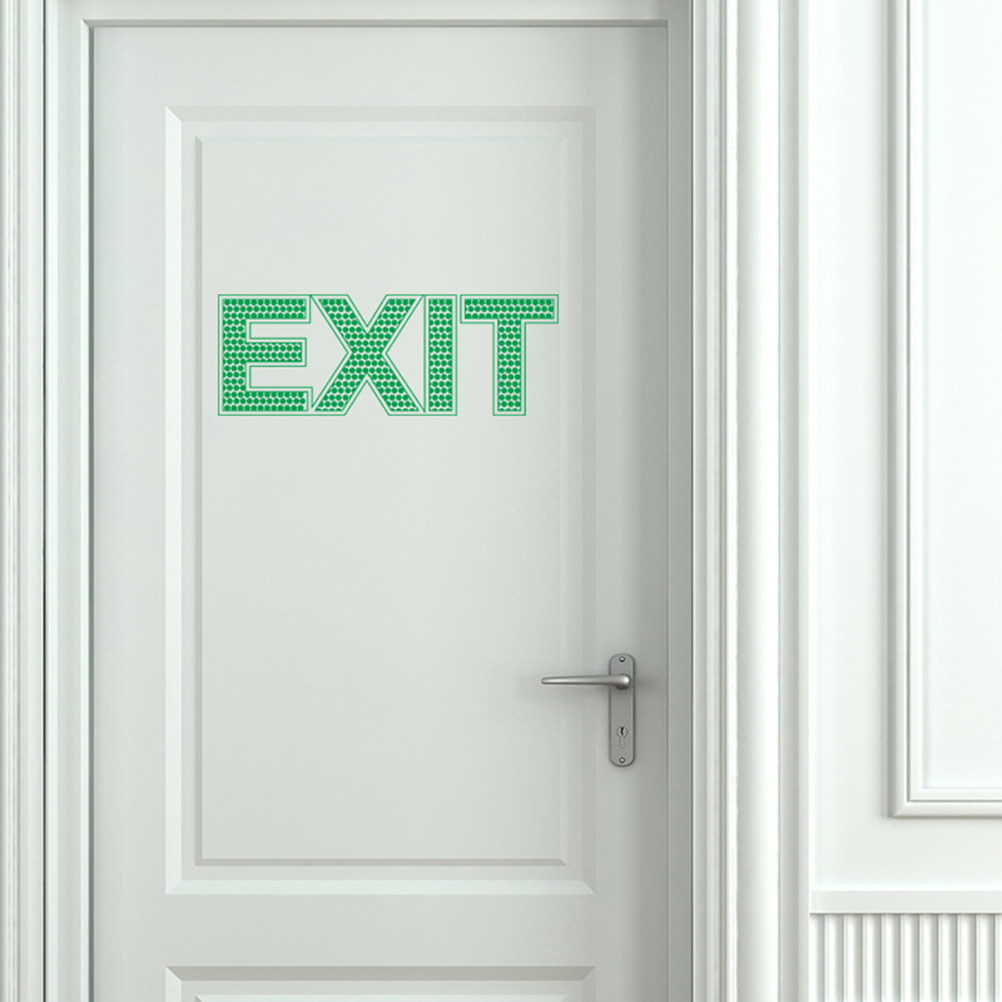 非常口ウォールステッカー 発光安全標識 夜光 6.5 X 1 - Emergency Exit Sign のレビューと価格