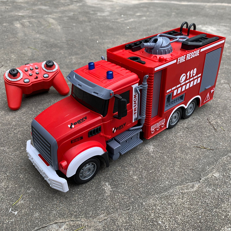 2.4G RC消防車、サウンド＆ライト付き、はしご、散水機能 - Fire Escape Ladder のレビューと価格
