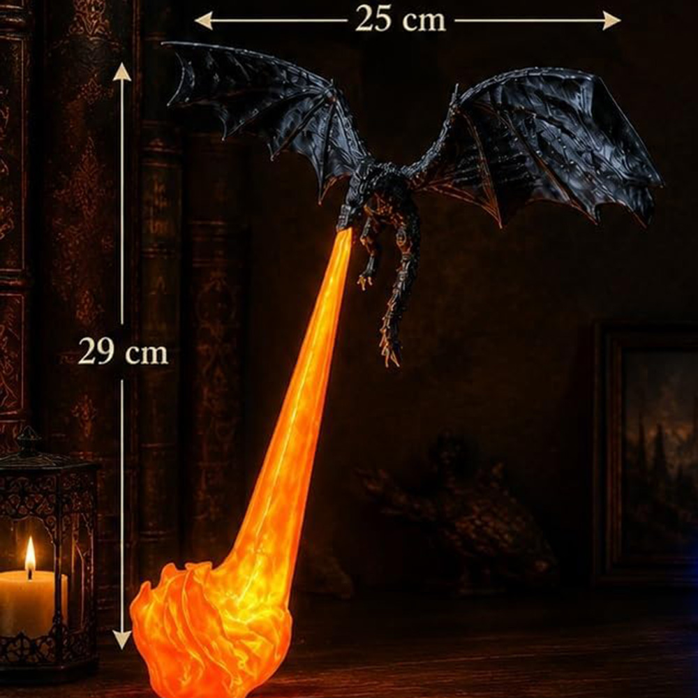 卓上クラシック樹脂製火を噴くドラゴン本棚飾りライト 3Dフラ - Fire Escape Ladder のレビューと価格