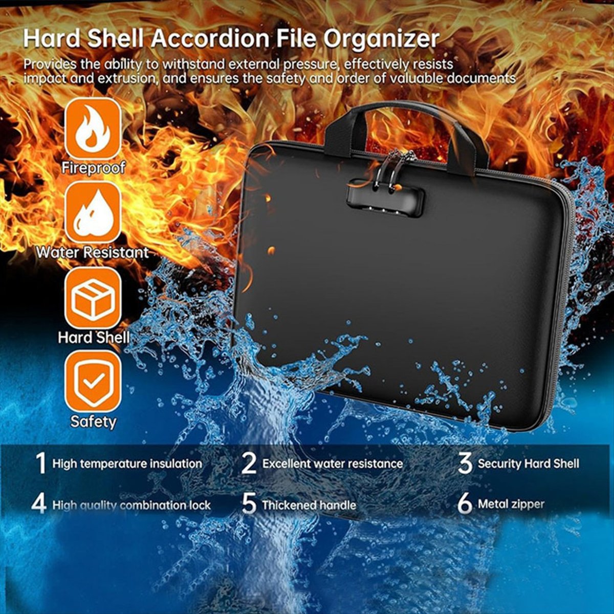 耐火性ドキュメントオーガナイザーボックス（ロック＆ファイルフ - Fire Safe Document のレビューと価格