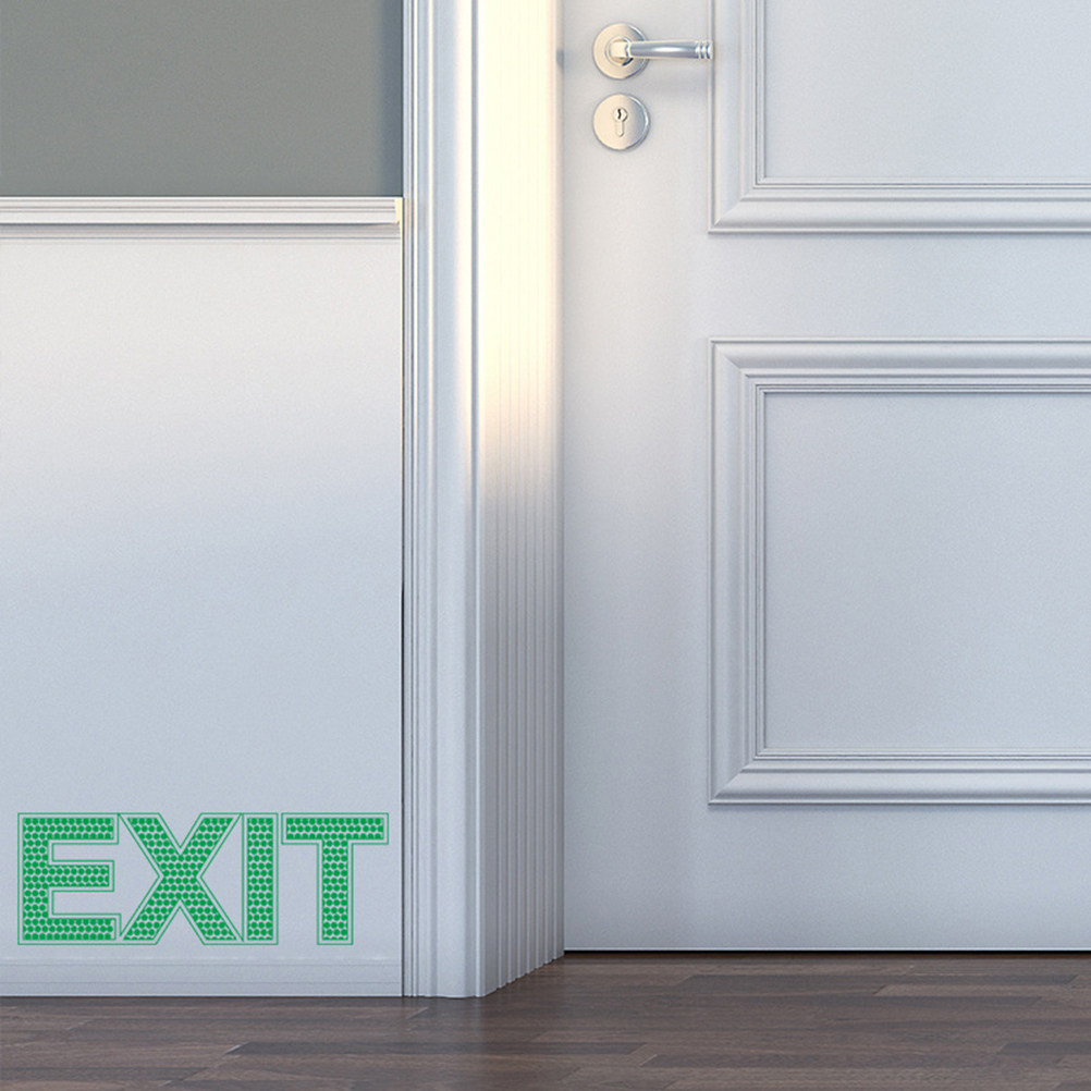 発光式避難口ウォールステッカー、暗闇で光る安全標識（緊急事態 - Emergency Exit Sign のレビューと価格